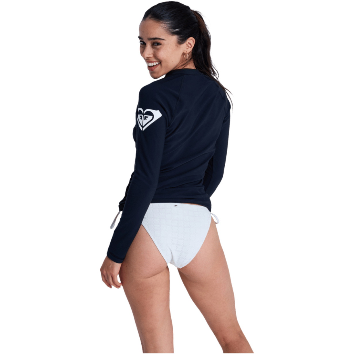 2026 Roxy Womens Essentials Heater Long Sleeve Rash Vest ERJWR03914 - Anthracite